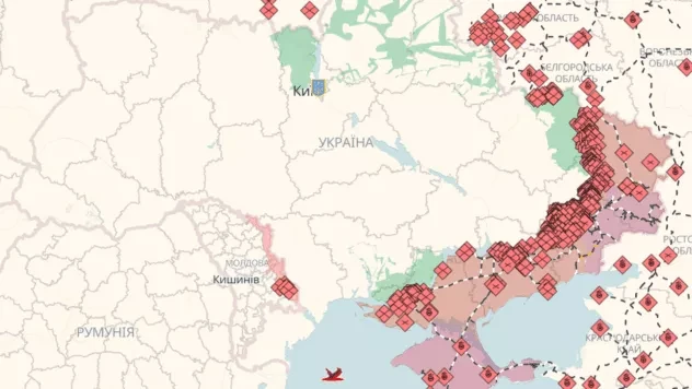 Онлайн-карта бойових дій в Україні: де точаться бої на 03.08.2026